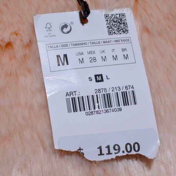 ZARA Pink Faux Fur Fuzzy Top - Picture 5 of 5